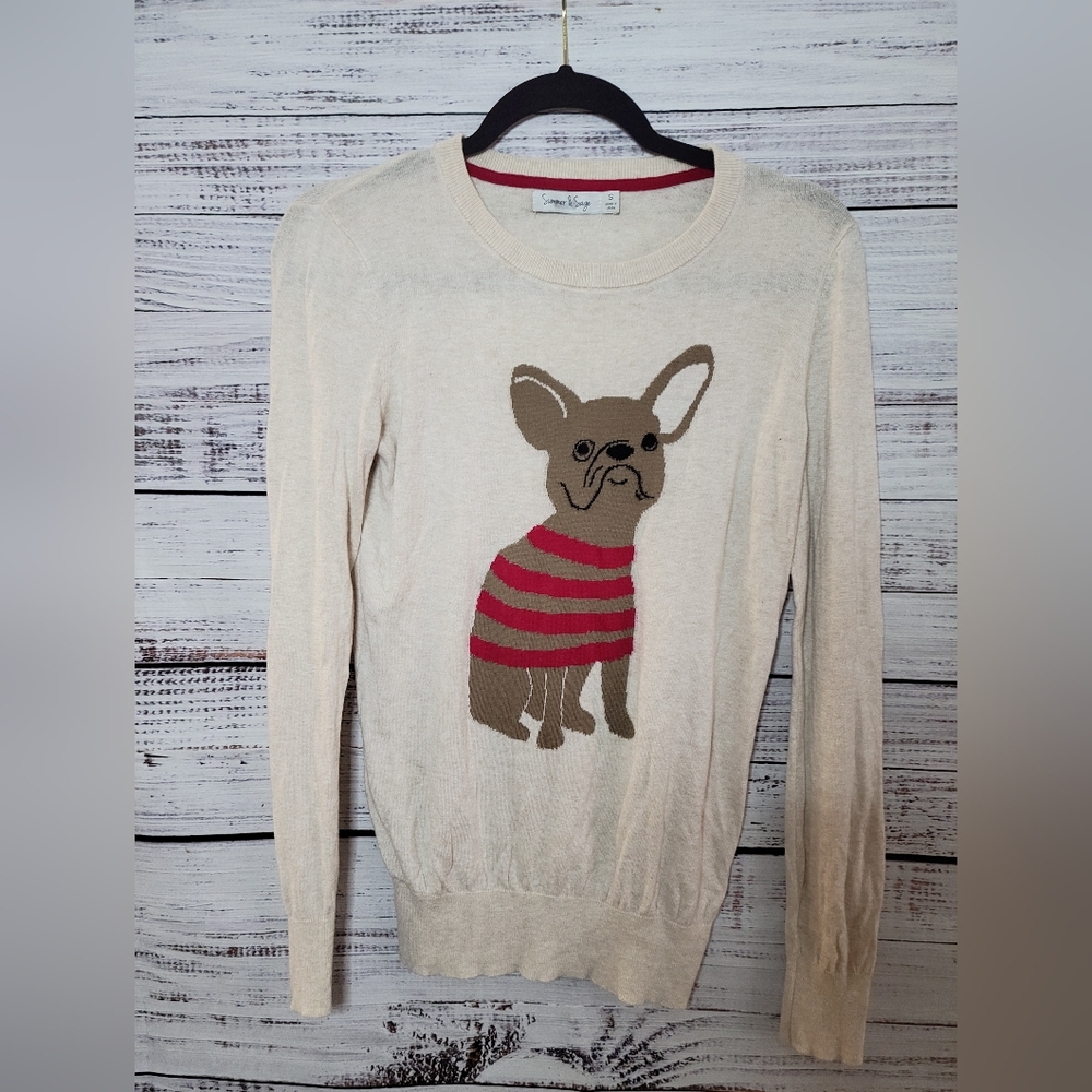 Summer & Sage S Frenchie Light Weight Cotton/ Cashmere Blend Sweater